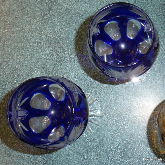 SET OF 8 BAVARIAN CUT-TO-CLEAR MULTICOLOR Crystal WINE GLASSES CHRISTMAS GIFT! - Picture 5 of 7